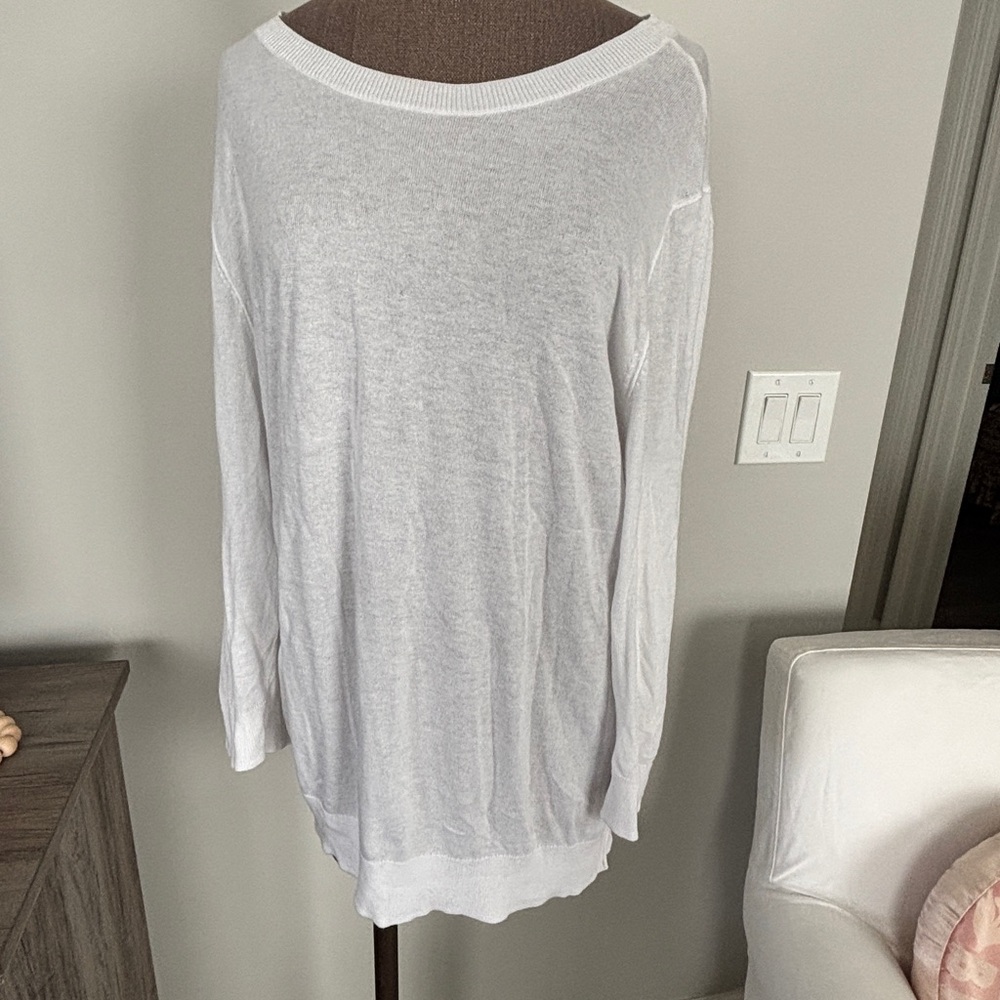 Halogen Soft White Long Sleeve Top